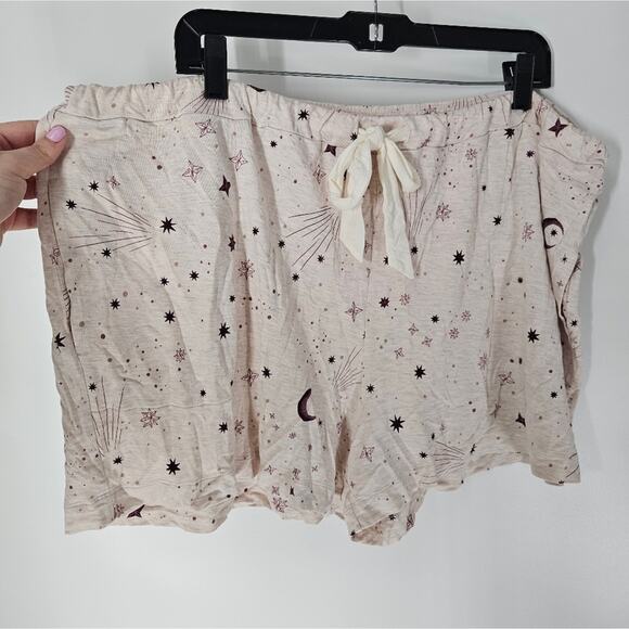 Soma Star Print Terry Long Sleeve Shorts Pajama Set XXL - Picture 10 of 13